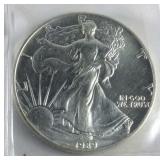 1989 One Ounce .999 American Silver Eagle