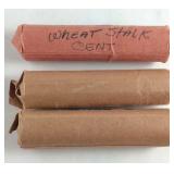 3 Rolls Misc Date Wheat Pennies