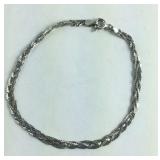 Sterling Silver Braided 7 inch Bracelet
