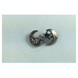 Sterling Star & Moon Earrings no backs