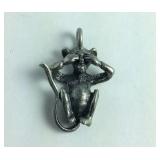 Sterling Silver Monkey Pendant