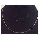 Gold over Sterling Silver 18 inch Chain