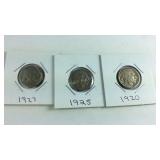 1920,25,27 Buffalo Nickels