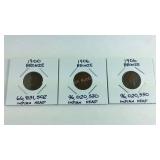 1900 & two 1906 Indian Head Pennies