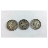 1941,43D,45 Mercury Dimes