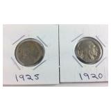 1920,25 Buffalo Nickels