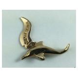 Gold over Sterling Silver Cayman Island Dolphin