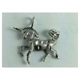 Sterling Silver Unicorn Pendant