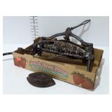 Cast iron, washer top wringer, marked Lovell