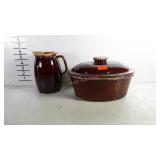 2 piece Hull Pottery, covered casserole and