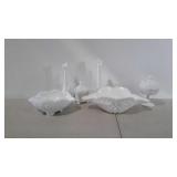 6 pieces of Milk glass