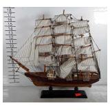 Wooden replica sailboat