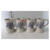 4 Pfaltzgraff "Yorktown" pattern beer steins
