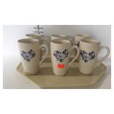 6 Pfaltzgraff "Yorktown" pattern mugs 6-1/4" tall