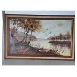 Oil on canvas Framed Painting, by Stephen Kelly,