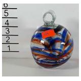 Glass paperweight 5 inches tall