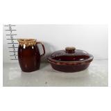 2 piece Hull Pottery, covered casserole and