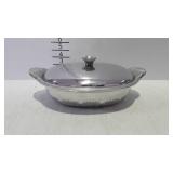 Wilton brand 10" oval Armetale metal serving dish