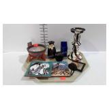Home decor-Native American art pottery footed