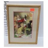 Coca-Cola print, framed and double matted, 10 x