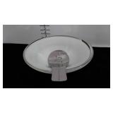 Umbra glass salad bowl with interlocking forks,