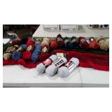 Approximately 20 skeins of chenille yarn plus a