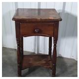 Maple Bedside Stand with Drawer and secondary