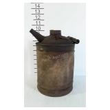 Old metal fuel can, missing spout cap