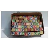 Toy wooden blocks, large box flat of- 2 different