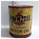 Advertisement tin - Pennzoil Motor Oil, 1 gallon,