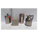 Bar ware - flask, cocktail shaker, advertisement