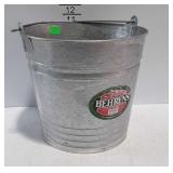 14 Qt. galvanized bucket with Behrens label