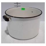 Enamel stock pot - black & white, no lid