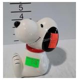 Ceramic Snoopy coin bank with stopper