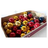 Christmas ornaments, box flat of