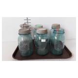 6 Quart size canning jars -1 clear Ball Ideal with