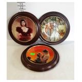 3 Gone With The Wind collector plates with wall