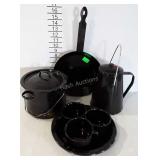 Enamel ware camping cook set - coffee perculator