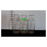 3 Quart dairy bottles -all Mason