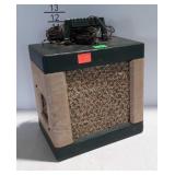 Vintage portable speaker with speaker wire