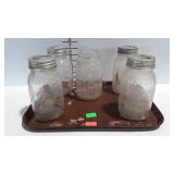 5 Qt size clear glass Ball Mason canning jars - 4