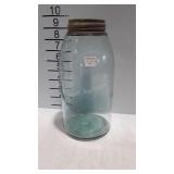 1 Half gallon blue glass Ball Mason canning jar