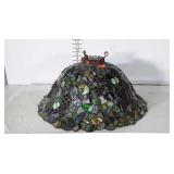 Leaded Colored Glass lamp shade about 22"