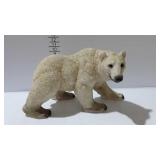Polar bear statue, poly resin material, 19" long