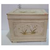 Decor painted trunk with handles, 18 x 13 x 15