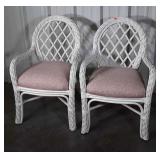 Pair of Natural Wicker Chairs. Heavy made wicker,