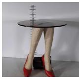 Lady Legs Side Stand with glass 16" top.
