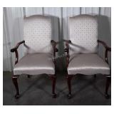 Pair of Accent Chairs, Queen Anne Armed Chairs