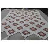 Afghan Coverlet about 4x6ft