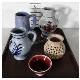 Home Decorating Pottery. Pitchers, Stein, small